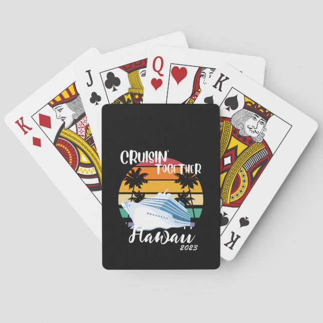 Baralho Caribe do Grupo de Amigos da Família Viagem Cruise (Verso)