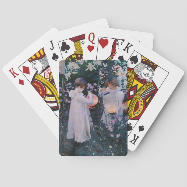 Baralho Carnação Lily Lily Rosa John Singer Sarger Art (Verso)