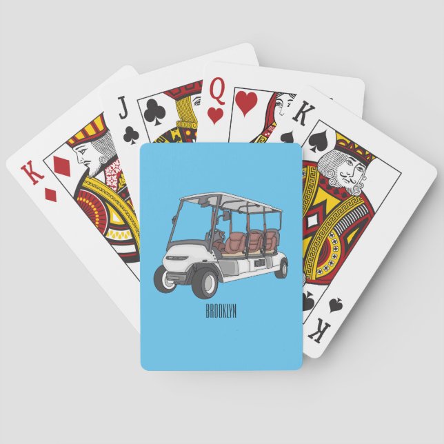 Baralho Carrinho de golfe / desenho animado de buggy de go (Verso)