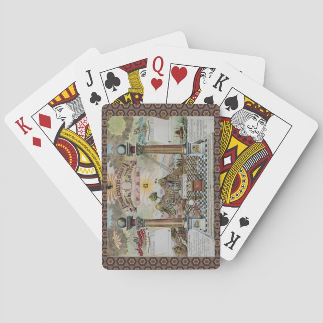 Baralho Carta maçónica (Verso)