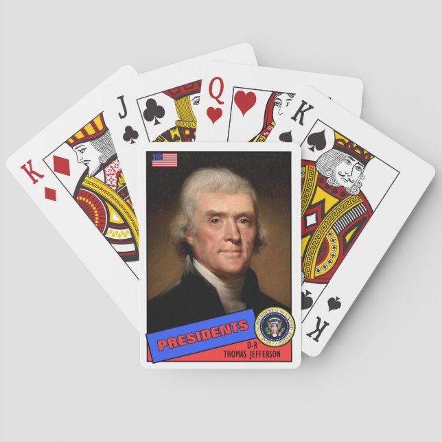 Baralho Cartão de beisebol Thomas Jefferson (Verso)