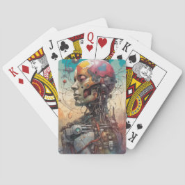 Baralho Cartão de Jogada Ciborgue abstrato Anatômico