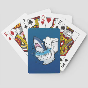 Baralho Cartão de Poker de Ilustração Engraçado de Tubarão