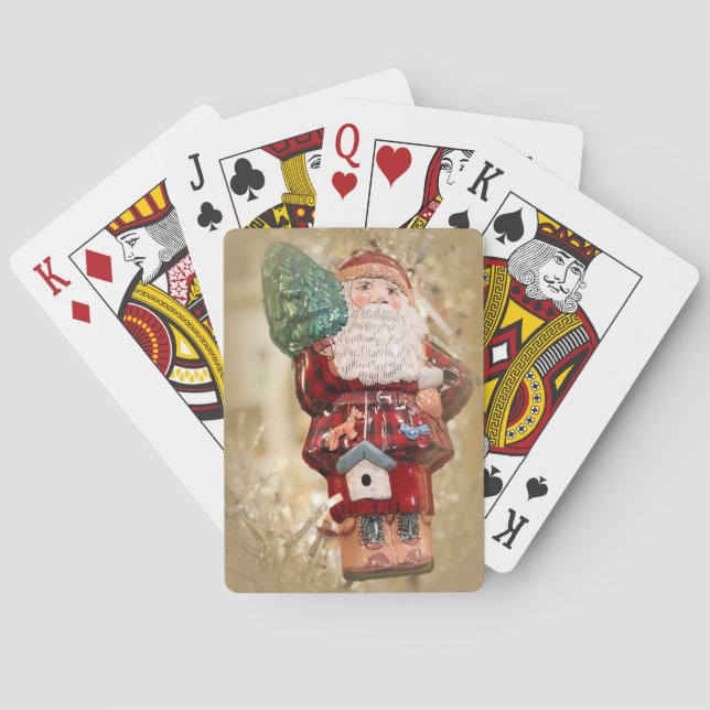 Baralho Cartas Clássicas com Papai Noel Antigo (Verso)