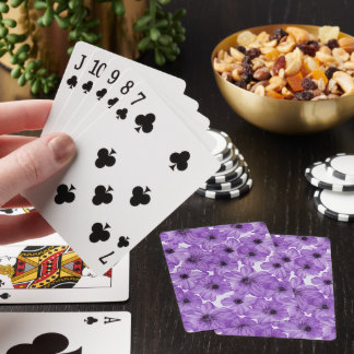Baralho Cartas Clássicas de Jogar com Flores Roxas