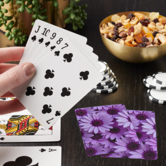 Baralho Cartas Clássicas de Jogar com Flores Roxas