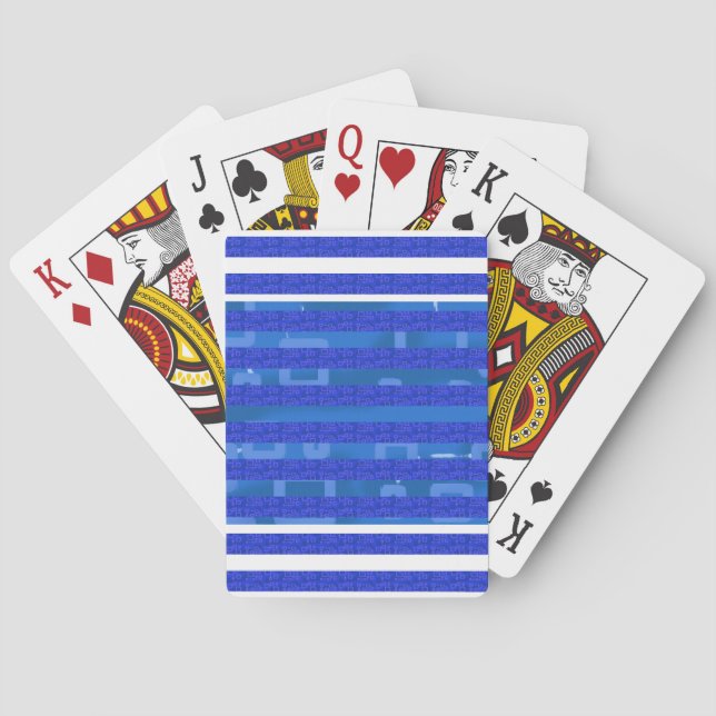 Baralho Cartas Clássicas de Jogar com Listras Geométricas  (Verso)