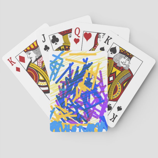 Baralho Cartas Clássicas de Jogar com respingo de tinta ab (Verso)