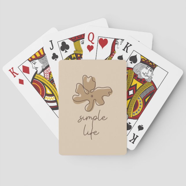 Baralho Cartas Clássicas de Jogar Minimalismo Vida Simples (Verso)