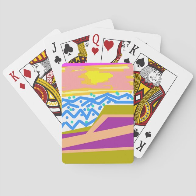 Baralho Cartas Clássicas de Jogar Purple Yacht Blue Waves (Verso)