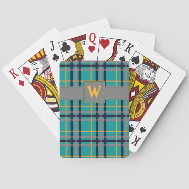 Baralho Cartas Clássicas de Jogar Xadrez Azul e Laranja (Verso)