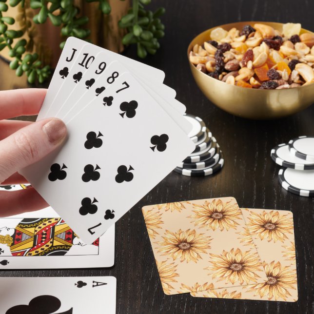 Baralho Cartas Clássicas de Jogo de Girassóis (In situ)