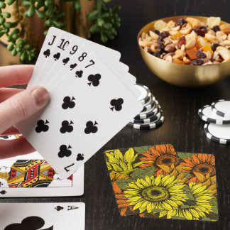 Baralho Cartas Clássicas de Jogo Girassóis