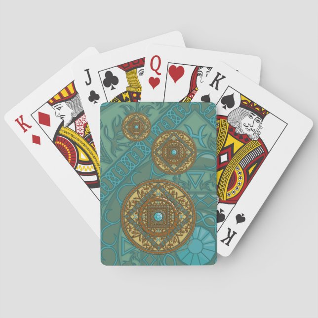 Baralho Cartas Clássicas de Jogo Pisces Mandala (Verso)