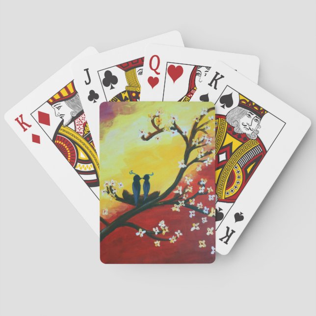 Baralho Cartas Clássicas de Pássaros de Amor (Verso)