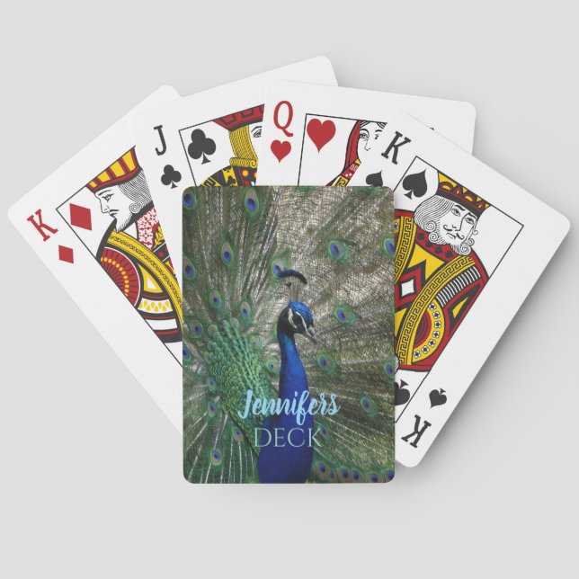 Baralho Cartas Clássicas de Presente Pavão (Verso)