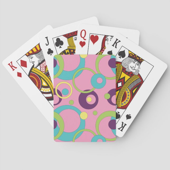 Baralho Cartas Clássicas Funky Pink Circles (Verso)