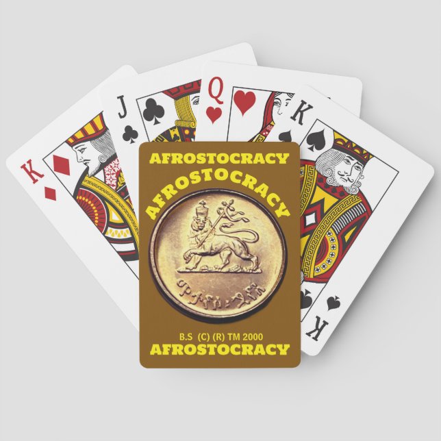 Baralho Cartas da AFROSTOCRACIA. Xerife  (Verso)