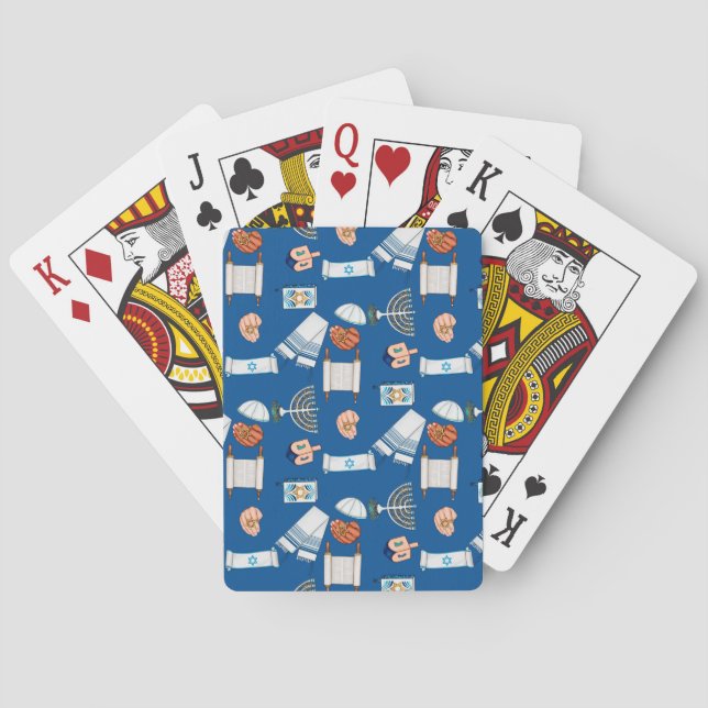 Baralho Cartas de Brincadeira de Hanukkah (Verso)