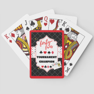 Baralho Cartas de Campeão do Torneio Forty Fives
