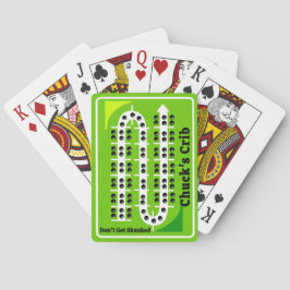Baralho Cartas de Cribbage Personalizadas Verde