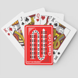 Baralho Cartas de Cribbage Personalizadas Vermelhas