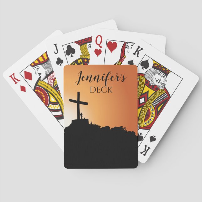 Baralho Cartas de Gratidão da Cruz Religiosa (Verso)
