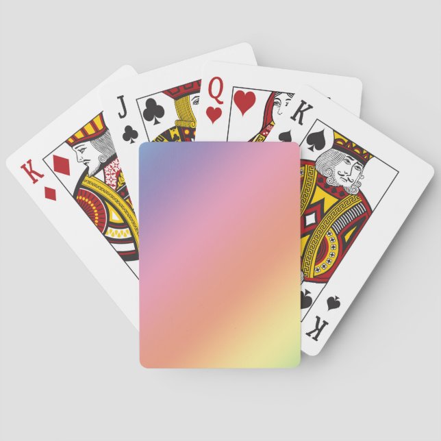 Baralho Cartas de Jogar Arco-íris Pastel (Verso)