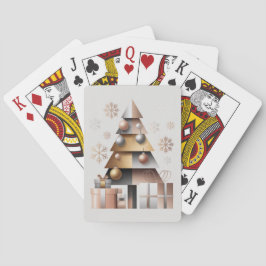 Baralho Cartas de Jogar Árvore de Natal Triângulos Geométr