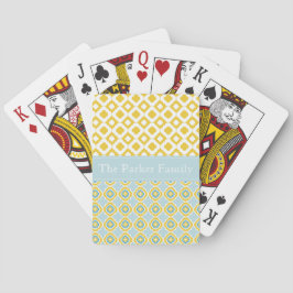 Baralho Cartas de Jogar Azuis Amarelas Personalizadas