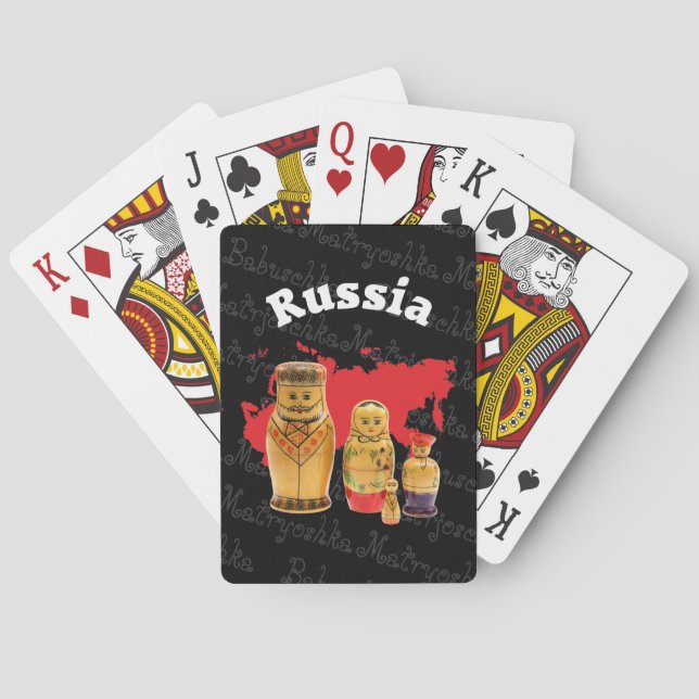 Baralho Cartas de jogar Babuschka Matrjoschka Matryoshka (Verso)