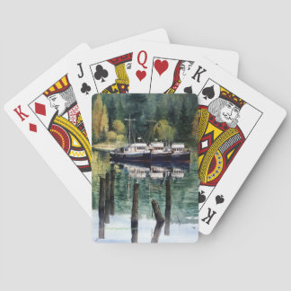 Baralho Cartas de jogar - Barcos de Pesca Refletem o verde