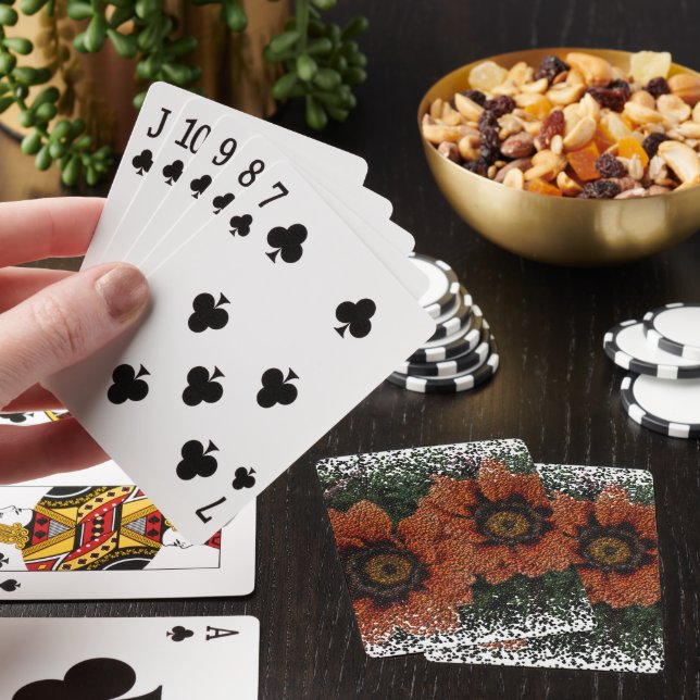 Baralho Cartas de Jogar Bolas de Margarida Laranja (In situ)