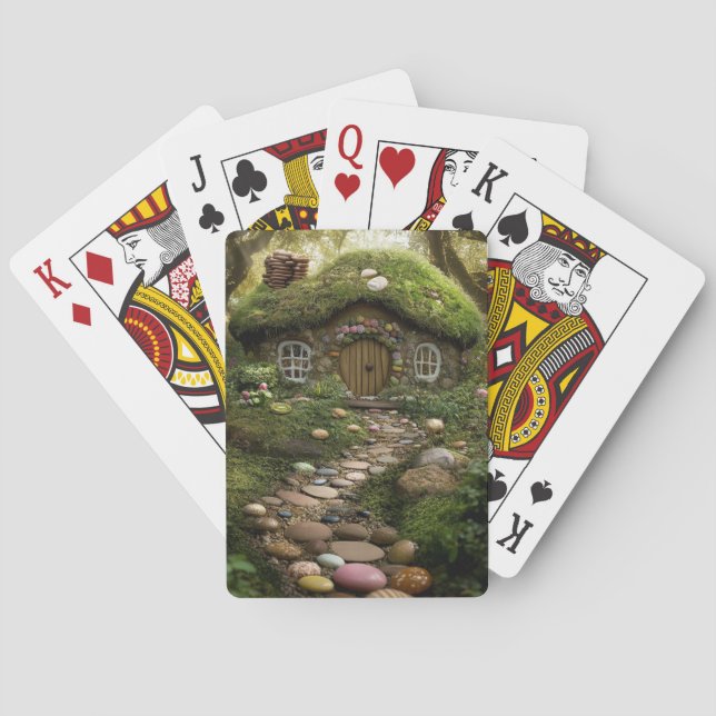 Baralho Cartas de Jogar Casa de Doces Encantada com Musgo  (Verso)
