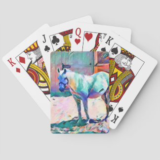 Baralho Cartas de jogar cavalo branco