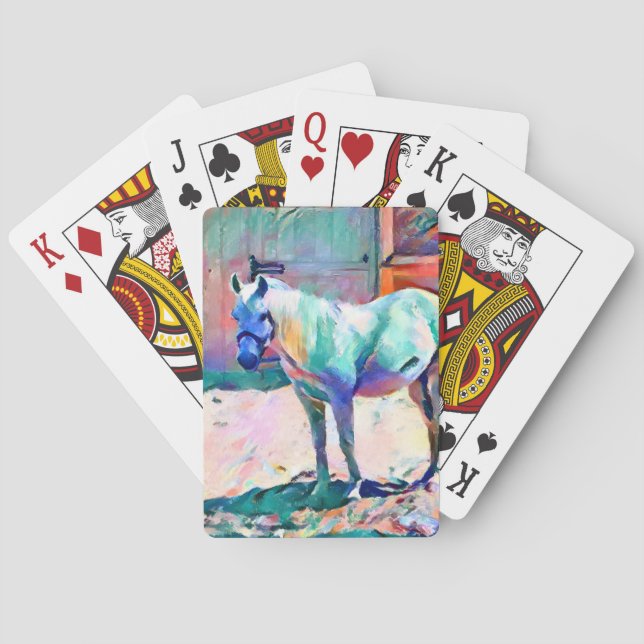 Baralho Cartas de jogar cavalo branco (Verso)