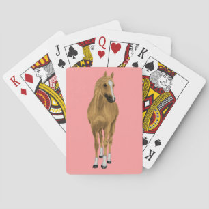 Baralho Cartas de Jogar Cavalo Fofo Rosa Equitação Ocident