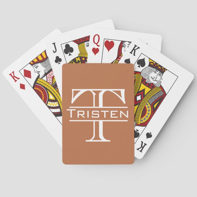 Baralho Cartas de Jogar Clássicas com Inicial de Nome Mono (Verso)