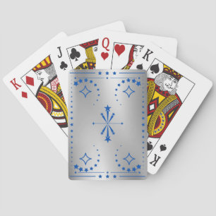 Baralho Cartas de Jogar Clássicas Prateadas