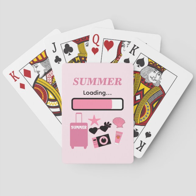 Baralho Cartas de Jogar Clássicas Rosa de Carregamento de  (Verso)