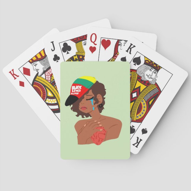 Baralho Cartas de jogar clássico de lágrimas da BLM Black  (Verso)