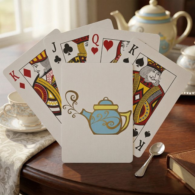Baralho Cartas de jogar com bule de chá (Criador carregado)