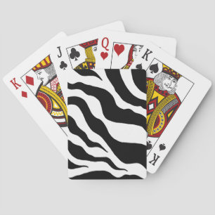Baralho Cartas de Jogar com Estampa de Zebra Retro
