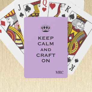 Baralho Cartas de Jogar com Monograma Lavanda Personalizad