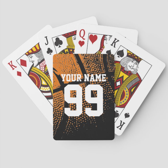 Baralho Cartas de jogar com número de camiseta de basquete (Verso)