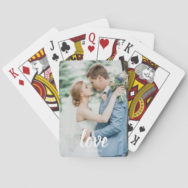 Baralho Cartas de Jogar com Roteiro de Amor com Foto Perso (Verso)
