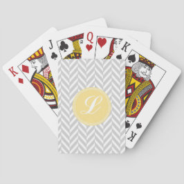 Baralho Cartas de Jogar com Xadrez Inglês Cinza e Monogram