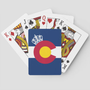 Baralho cartas de jogar coroa real bandeira do Colorado