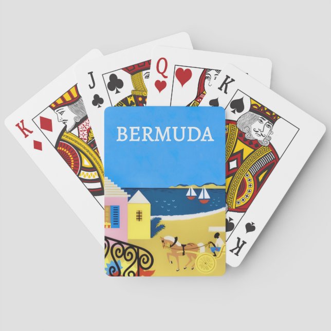 Baralho Cartas de Jogar da Praia de Bermuda (Verso)