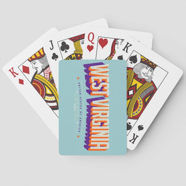 Baralho Cartas de jogar da Virgínia Ocidental EUA (Verso)